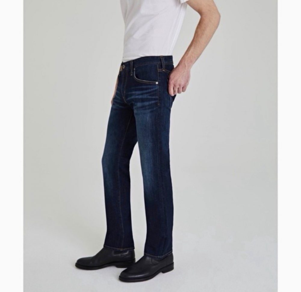 AG Adriano Goldschmied Matchbox Slim Straight Dark Wash Blue Denim Jeans